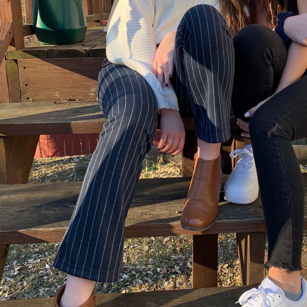 Urban Outfitters navy striped pants